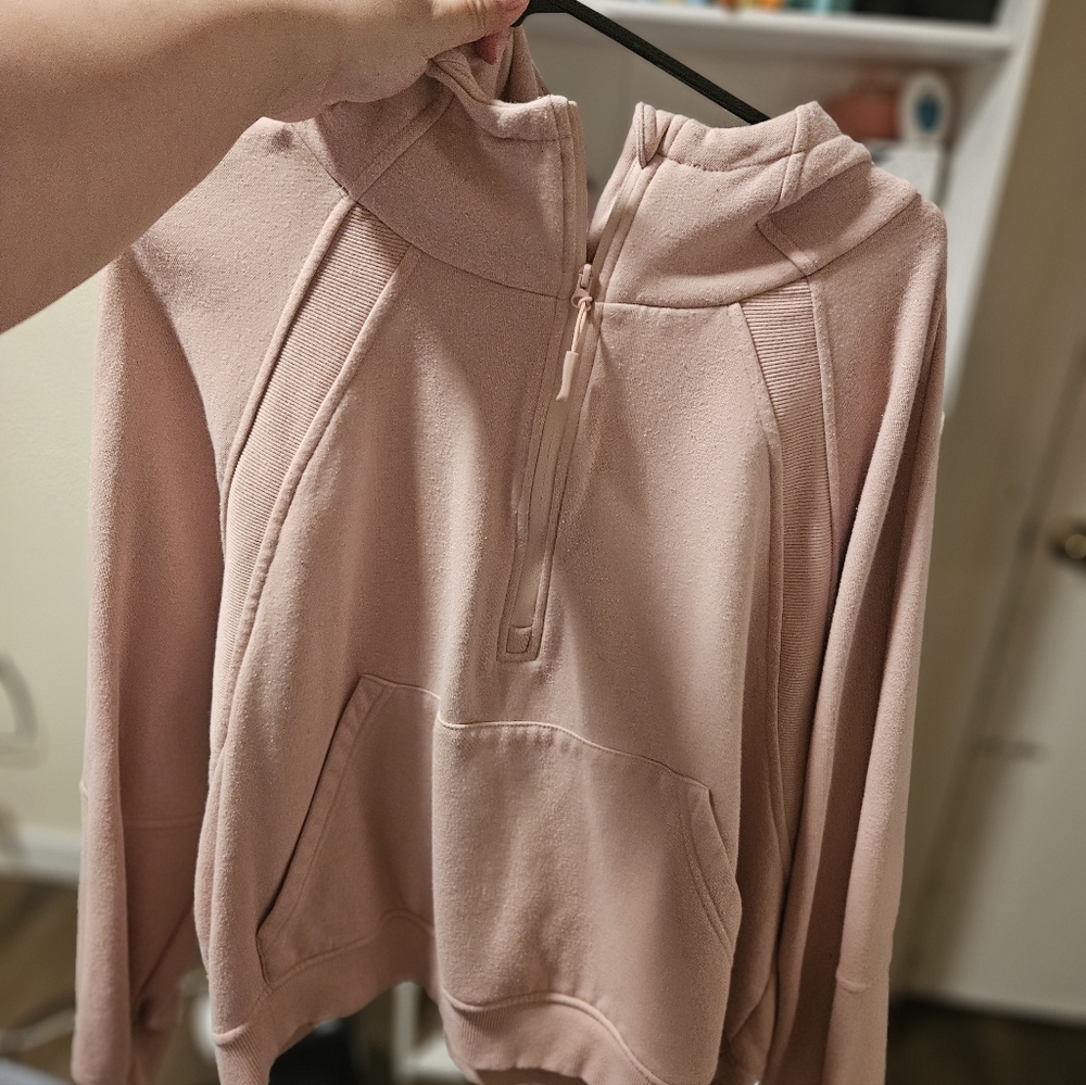 Women's Pink Half-Zip Hoodie